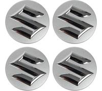 Coche Rueda Tapas Centrales para Suzuki Grand Vitara,Buje Tapa Tapas Centro Cubo, Impermeable AntióXido Cubo Central Centro Rueda,54mm-Silver