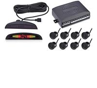 Coche Sensor 4 8 Sensores de estacionamiento Pantalla LED LCD Sistema de Radar de Marcha atrás para automóvil Kit de Alarma Radar de Marcha atrás para automóvil Negro Cámara de visión Trasera
