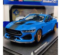COCHE SÓLIDO FORD SHELBY MUSTANG SUPER SNAKE GRABBER AZUL 2025 1:18 NUEVO.B