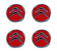 Coche Tapa Buje para Citroen C5 Aircross 2017-2022, Tapa Central llanta Tapacubos Tapa Central de Rueda Tapas Centrales Cubos Impermeable AntióXido Reemplazo Accesorios 4PCS,Red-60MM