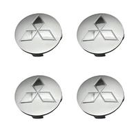 Coche Tapa Buje para Mitsubishi Galant 2004-2008, Tapa Central llanta Tapacubos Tapa Central de Rueda Tapas Centrales Cubos Impermeable AntióXido Reemplazo Accesorios 4PCS,81MM-Silver-A