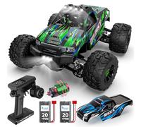Coche teledirigido, 1:14 RC Auto Brushless 75+ km/h todoterreno, 4WD RC Car rápido con 7 luces, 2 baterías, 2.4GHz todoterreno, coche teledirigido para niños de 8 a 10 años y adultos