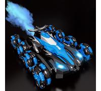 Coche teledirigido a partir de 6 8 años, 1:16 coche teledirigido con control manual, 8 ruedas, música LED de pulverización, 60 minutos de tiempo de reproducción, 2,4 GHz RC Stunt Car, juguete a partir