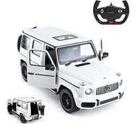 Coche teledirigido con Licencia Oficial Mercedes-Benz G63 AMG RC Escala 1:14 Blanco - Control Remoto con amortiguadores en Las Ruedas Delanteras, Apto para Uso en Interiores y Exteriores