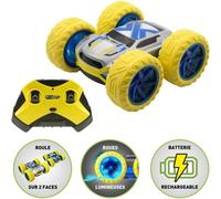 Coche Teledirigido Exost 360 Cross Flash 1:18 Amarillo 360° Volteretas LED