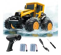 Coche Teledirigido Niños 1:14 Anfibio, 4WD Todo Terreno Agua y Tierra, RC Stunt Car Impermeable 2.4GHz, 360° Rotación 15km/h, 2 Baterías 1200mAh 90Min, Juguete Niño Niña 6+ Regalo Navidad Cumpleaños