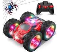 Coche Teledirigido Niños, 2.4GHz Radiocontrol Carro Telecomandado 4x4 Monster Truck Drift RC Car Rotación 360 con Luces Spider Juguetes Juegos Exterior Interior Regalos Niños Niñas 3 4 5 6 7 8 9 Años