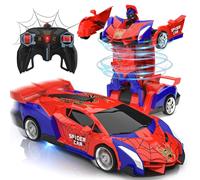 Coche Teledirigido Niños 3 4 5 6 7 8 9 Años, 2 en 1 Radiocontrol Transformar RC Cars/Robots Rotación 360° Coches Juguetes Spider, Juegos Infantiles Regalos Cumpleaños Navidad Niños Niñas 3-10 Años