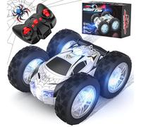 Coche Teledirigido Niños 3 4 5 6 7 años, Spider Juguete Monster Truck Carro Radiocontrol Acrobático con Luz, Rotación 360° RC Remote Car Regalo Cumpleaños Navidad Juego Infantiles Exterior