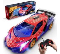 Coche Teledirigido Ojos Araña Luminosos & Diseño Telaraña, Coche Rc Drift Car 1:18, Juguetes Niños 3 4 5 6 7 8 9 10 11 12 Años Regalo para Niño de 3-12 Años Juegos Niños 3-12 Años Cumpleaños Navidad