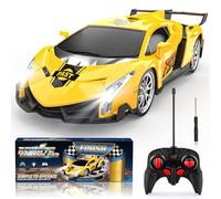 Coche Teledirigido para Niños, Escala 1/18 Coches de Carreras Alta Velocidad Juguetes Niños 3 4 5 6 7 8 9 10 Años Juego al Aire Libre Interior Drift RC Car con Luces Regalo Cumpleaños Niño Niña