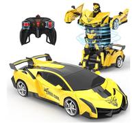 Coche Teledirigido Robot Niños Niñas 3 4 5 6 7 8 9 Años, Carro Telecomandado Transformar Radiocontrol Coche Juguete Recargable,Regalo Cumpleaños Navidad Brinquedos Criança Juego Infantiles RC Bee Car