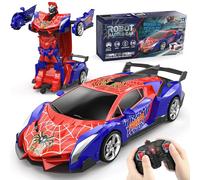 Coche Teledirigido Robot, Spider Transformar RC Carro Radiocontrol Remote Car Juguete Niños Niñas 3 4 5 6 7 8 9 10 Años 2.4GHz Modelo Escala 1/18 Recargable, Juego Vehículo Regalos Cumpleaños Navidad