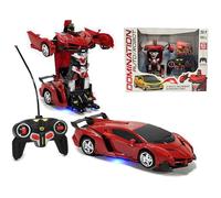 Coche teledirigido robot transformable versión Deluxe coche se transforma en robot coche robot Mech con luces LED robot juguete teledirigido coche deportivo transformable niños colores surtidos