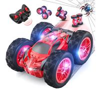 Coche Teledirigido Spider, 2.4Ghz RC Radiocontrol Monster Truck con LED, 360° Rotación RC Carro Telecomandado Remote Control Car Juguete Juego Exterior Cumpleaños Regalos Niños 3 4 5 6 7 8 Años
