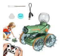 Coche Teledirigido - Vehículo RC Todo Terreno y Anfibio | Coche Radio Control con Lanzador de Agua para Carreras, Escalada en, Playa, Jardín y Competencias Deportivas