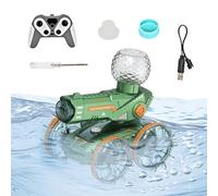 Coche Teledirigido,Vehículo RC Todo Terreno y Anfibio - Control Remoto Velocidad Ajustable Chorro de Agua para Escalada Carreras Piscina Jardín Exteriores Derrape Interiores