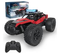 Coche Teledirigidos Todoterreno,Monster Truck Carro RC Radiocontrol Offroad 2.4GHz Alta Velocidad 22 km/h Juguete Niños 6 7 8 9 10 11 12 Años Regalo Cumpleaños Juego Exterior Remote Crawler Car