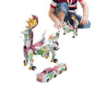 Coche Transformador De Dinosaurio - 20,3x14,2x15cm ABS | Coche De Dinosaurio Transformable | Juego Magnético Mecánico Fidget | Coches Robot De Deformación Por Colisión Para Niños, Niños, Niñas, Regalo