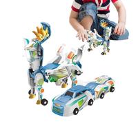 Coche Transformador De Dinosaurio - 20,3x14,2x15cm ABS | Coche De Dinosaurio Transformable | Juego Magnético Mecánico Fidget | Coches Robot De Deformación Por Colisión Para Niños, Niños, Niñas, Regalo