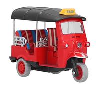 Coche Triciclo Tailandés Extraíble, Juguete Tuk Tuk de Aleación Duradera, Modelo de Vehículo de Color Brillante para el Tiempo de Juego Divertido de los Niños (Rojo)