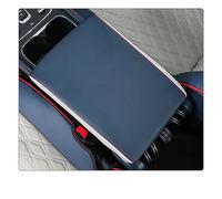 Coche Trim Accesorio para BYD para Atto 3 para Yuan Plus 2022 2023 Consola Central Apoyabrazos Almohadilla Protectora PU Cubierta Protector Accesorios Repuesto Car Interior Sticker (Color : White BLU