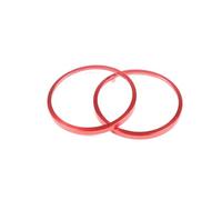 Coche Trim Interior Accesorio Para Fiat 500/para Abarth 500 2010-2022 Accesorios De Anillo Decorativo De Elevación Vidrio Doble Flash Para Coche Car Interior(Style B Red)