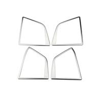 Coche Trim Interior Accesorio Para Ford Para Focus 4 MK4 2019-2023 Altavoz Puerta Acero Inoxidable Audio Sonido Círculo Panel Moldura Cubierta Marco(Plata)
