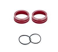 Coche Trim Interior Accesorio Para Vw Para Tiguan Mk2 Para Atlas Para T-roc 2017-2019 Audio Estéreo Coche Control Volumen Perilla Anillo Cubierta Decorativa(Red)