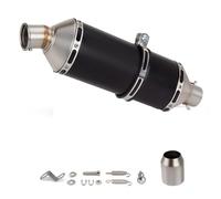 Coche Tubo Escape Cola Para 390ADV Para CRF1100L Para XMAX300 Para TRACER900 Para C650 Silenciador Universal Motocicleta 51 Mm Con DB Killer Motocross(B BLACK)