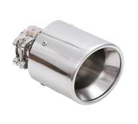 Coche Tubo Escape Cola Para BMW Para BENZ Para Audi Para VW Para Golf Punta Silenciador Universal Acero Inoxidable Color Plateado Piezas Para Silenciador.(IN 48MM OUT 101MM)