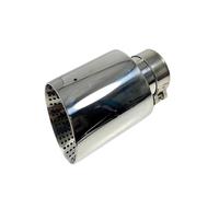 Coche Tubo Escape Cola Para BMW Para Benz Para VW 1 Unidad Silenciador Escape Universal Acero Inoxidable Plateado Brillante Tubo Escape Universal 51/54/57/60 Mm.(48MM IN-114MM OUT)