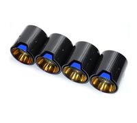 Coche Tubo Escape Cola Para BMW Para M2 Para M3 Para M4 Para F80 Para F82 Para F83 Para F84 Para F87 Para Boquilla Punta Tubo Escape Silenciador Tubo Carbono(Blue M logo)