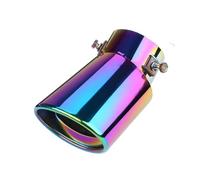 Coche Tubo Escape Cola Tubo Escape Acero Inoxidable Para Automóvil Silenciador Escape Universal Puntas Escape Acero Punta Escape(Full color Curved)