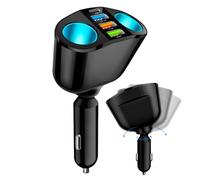 Coche USB-C - Cargador Rápido PD, Cargador de Coche con Dos Puertos, Pantalla Digital Giratoria, Carga Rápida De Dispositivos Multi-USB C PD | Soporte Para Cargar Teléfonos GPS, Lapto