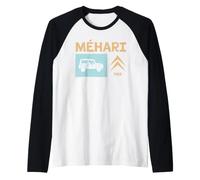Coche utilitario Citroën Méhari 1968 Retro Camiseta Manga Raglan
