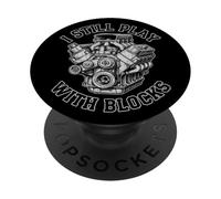 Coche Vintage Humor Mecánico Todavía Juega con Bloques Hombres PopSockets PopGrip Adhesivo