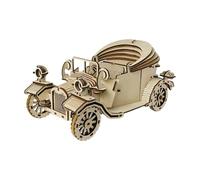 Coche Vintage - Wood Board 3D Wooden Puzzle Kit | Coche Kits Retro Coleccionable Vehículo Puzle para adultos y adolescentes, para cumpleaños, vacaciones, Halloween, And Family Bonding Time