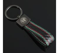 Coche Zinc Aleación Llaveros, para Alfa Romeo Alfa Alfetta Spider Brera Anti-perdida Giratorio Hombre Mujer Moda Regalo Decoración Accesorios,A-M