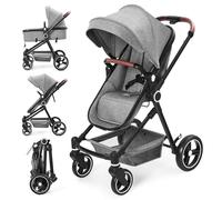 Cochecito 2 en 1, cochecito buggy 0-36 meses, 22 kg, plegable fácil