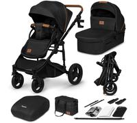 LIONELO MARI TOUR 2 en 1 Silla de paseo de bebé hasta 22 kg con Capazo, Respaldo ajustable Plegable Cinturones de 5 puntos Grandes Ruedas todoterreno 360º Amortiguación triple Capota XXL