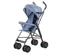 Cochecito 3 en 1, Canguro, Trio, Cochecito para bebé, Cuna para bebé, Accesorios, Adaptadores universales, Grandes ruedas, 25 kg, cesta espaciosa - D-azul