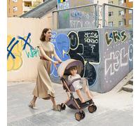 Cochecito 3 en 1, cochecito de paseo, Trio, cochecito para bebé, capazo para bebé, accesorios, adaptadores universales, ruedas grandes, 25 kg, canasta espaciosa -B-Kaki