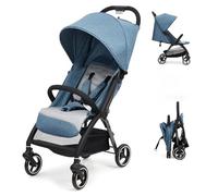 Cochecito De Bebé Compacto y Ligero - Plegado Fácil Con Una Mano - Respaldo Ajustable - Ruedas EVA Duraderas - Toldo Con Protección Solar UPF 50+ - Esquema De Suspensión y Arnés De 5 Puntos - Verde