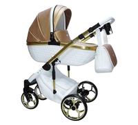Cochecito de bebé XSARA 3en1 completo con accesorios, detalles en oro y plata, carro 3 piezas trio BBtwin Sojan (sand)