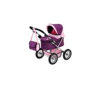 Cochecito de mu ecas Bayer Design: Moderno, morado y rosa. Incluye bolso de hombro. Se adapta a mu ecas de hasta 45 cm. Asa ajustable. Cesta de c