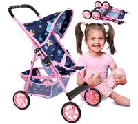 Cochecito de muecas de beb | Cochecito para nias | Carroller paraguas para nios: transporte de juegos liviano para nios pequeos de ms de 2 ao