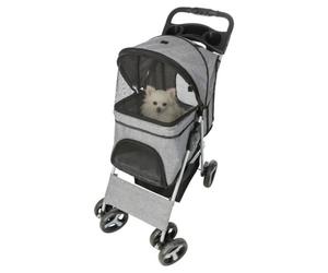 Cochecito de paseo para mascotas color Gris
