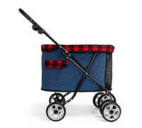 Cochecito De Viaje for Mascotas Cochecito for Perros 4 Ruedas Carro for Mascotas Portador Ventanas De Malla for Perros Medianos Y Grandes,C (Color : B)