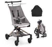 Cochecito de viaje ultraligero, solo 4,8 kg, cinturón de seguridad de 5 puntos, 6 - 36 meses, cochecito deportivo All Terrain con sol y cubierta para lluvia, 0° - 180° - gris
